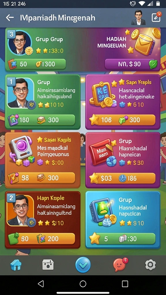 mc888 - Tampilan level yang menantang dan warna-warni.